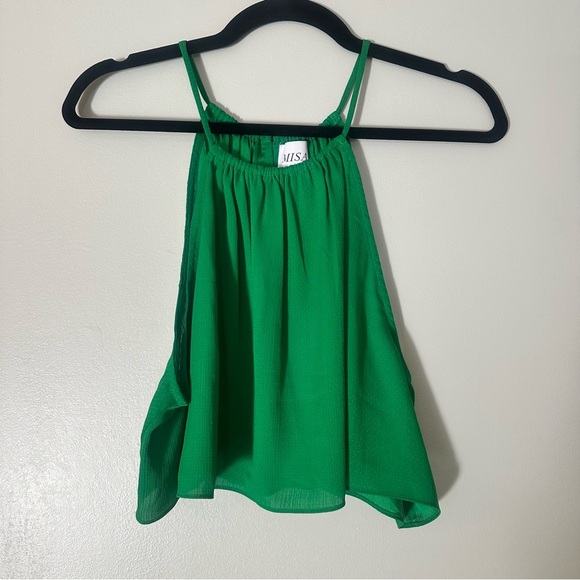 NWT Misa Los Angeles Saana Top Flowy High Neck Halter Vacation Getaway Sz Large - Picture 3 of 13